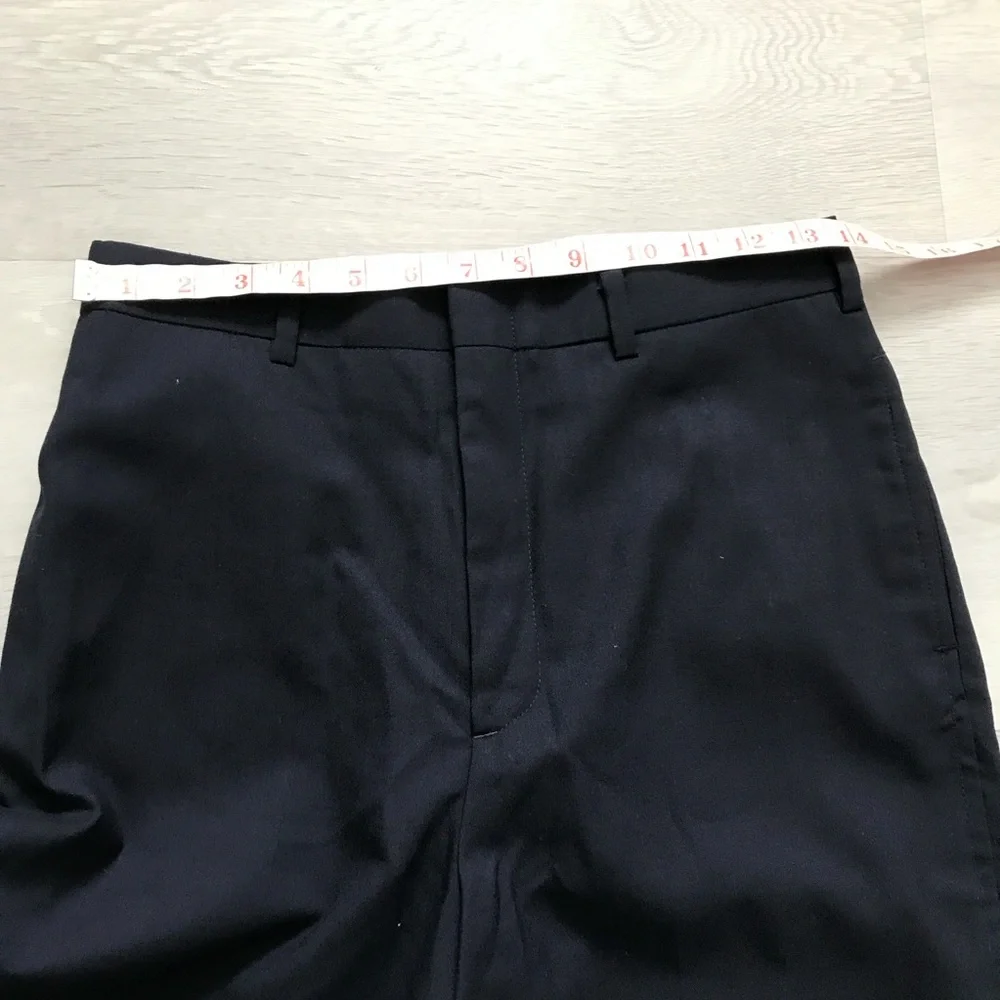 SMOCK NAVYBTHE OFFICER TROUSER PANT 100% WOOL ANKLE CROP 2